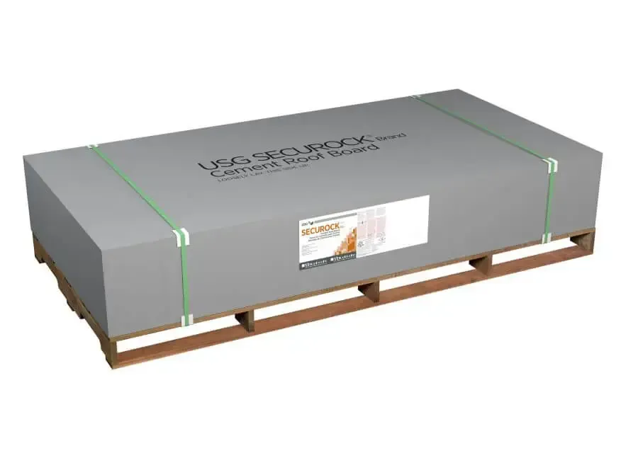 A large gray box is sitting on top of a wooden pallet.