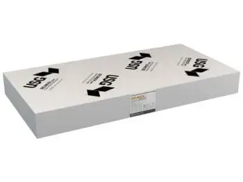 A white box with a mattress in it.