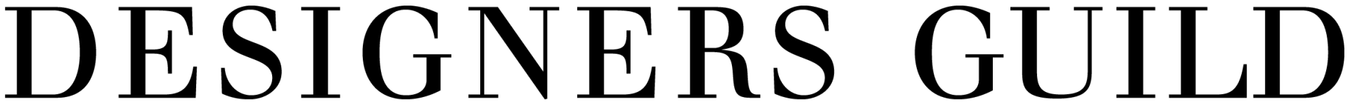 Das Wort Designers Guild steht auf weißem Hintergrund