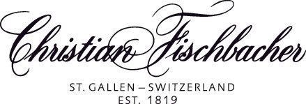 Ein schwarz-weißes Logo für Christian Fischbacher St. Gallen Schweiz