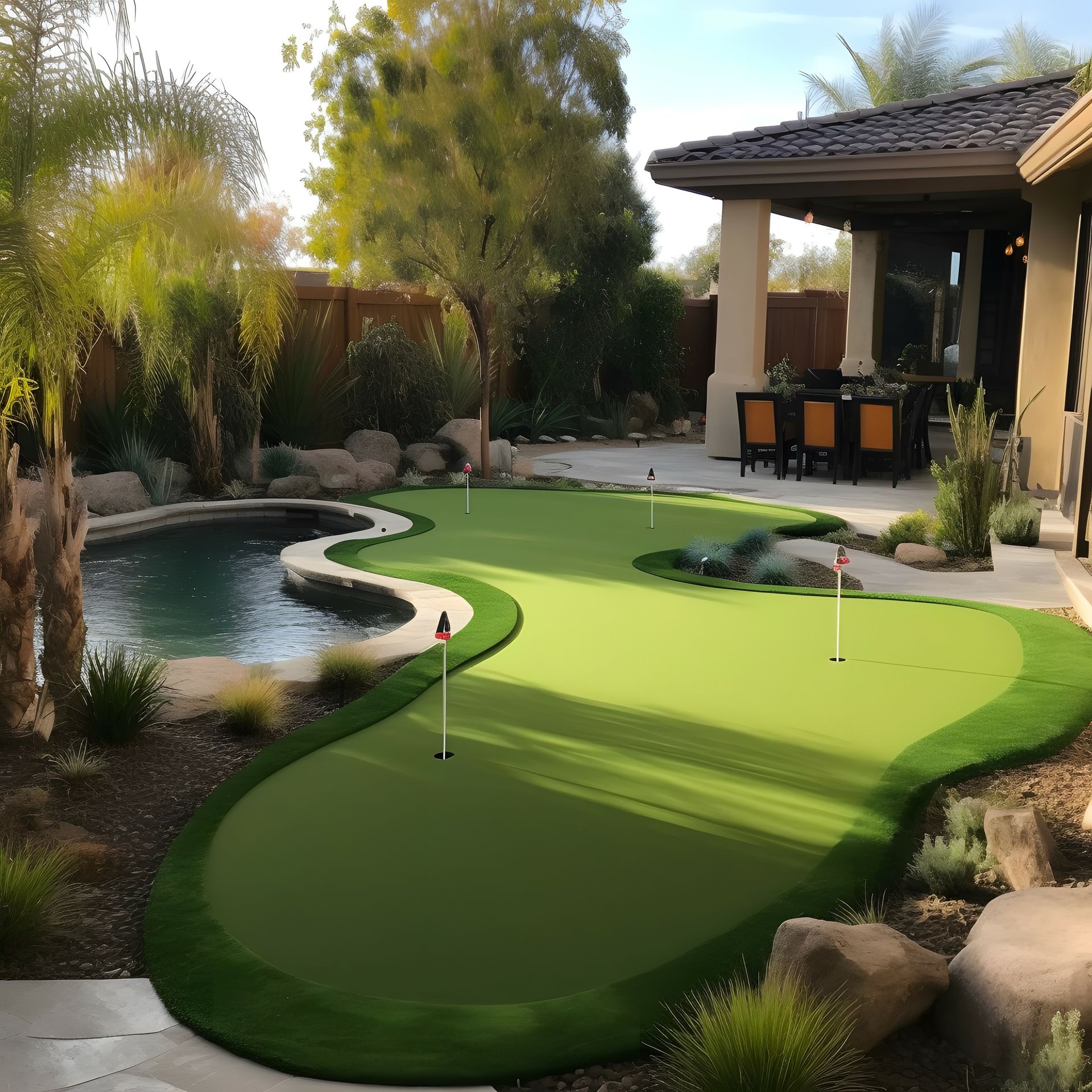 Artificial Turf Design by Icon Pools, LLC