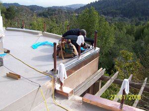 Deck Flashing — Installing Cap Flashing System Over Walking Deck Surface in Petaluma, Ca