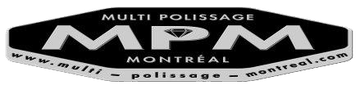 A black and white logo for multi polissage mpm montreal