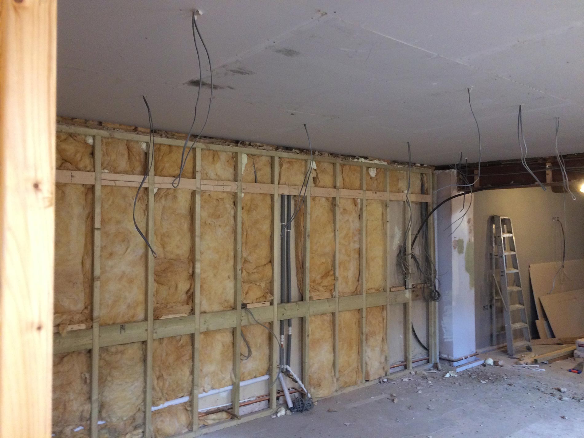 Interior wall insulation