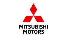 The logo for mitsubishi motors is red and black on a white background.