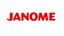 A red janome logo on a white background.