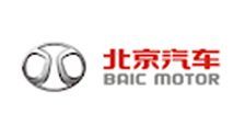 The logo for baic motor is on a white background.