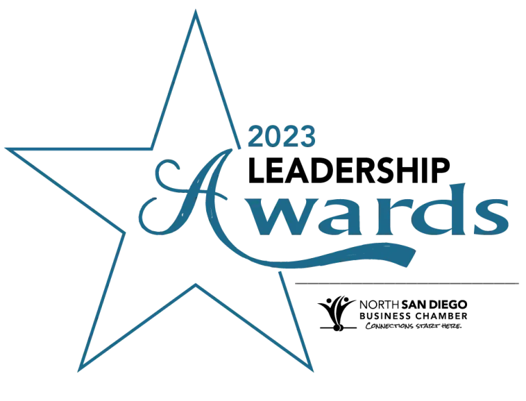 A logo for the 2023 leadership awards