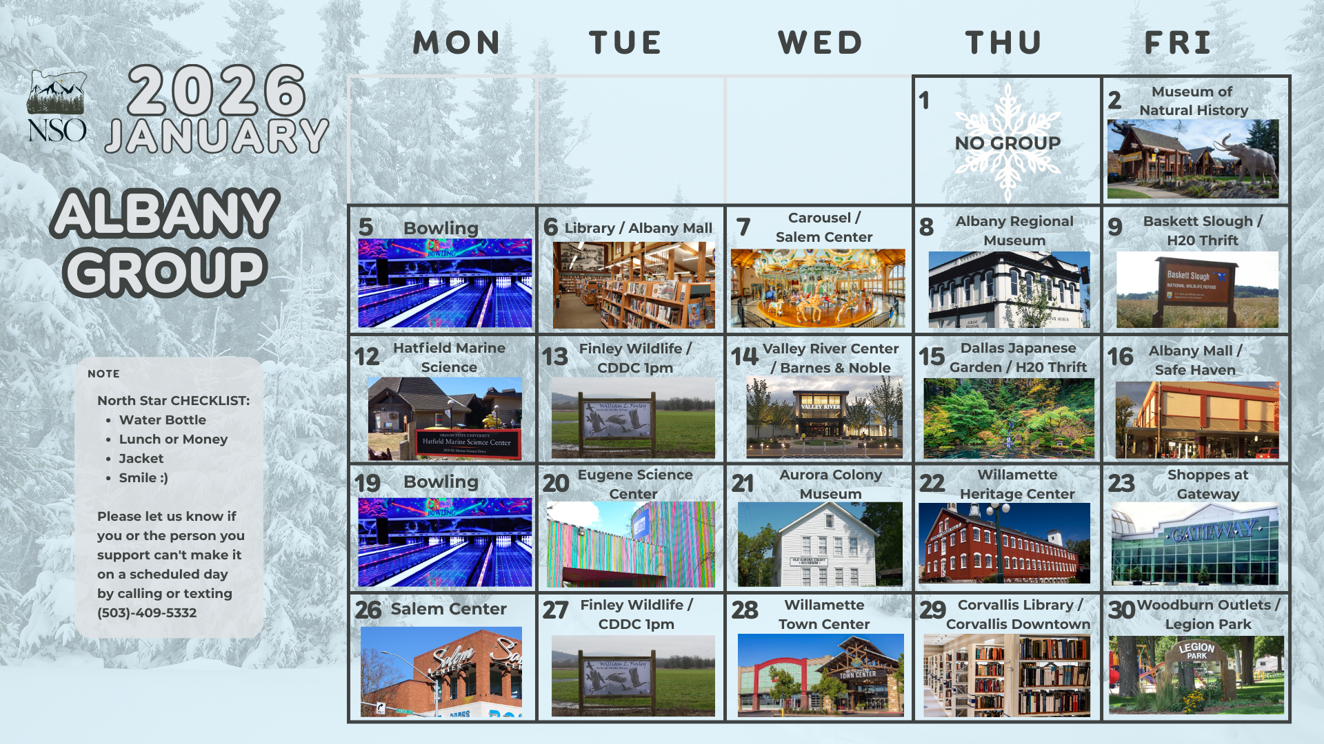 Calendar for June 2023, showcasing photos of various outdoor locations and activities. The images include scenery, people, and events.