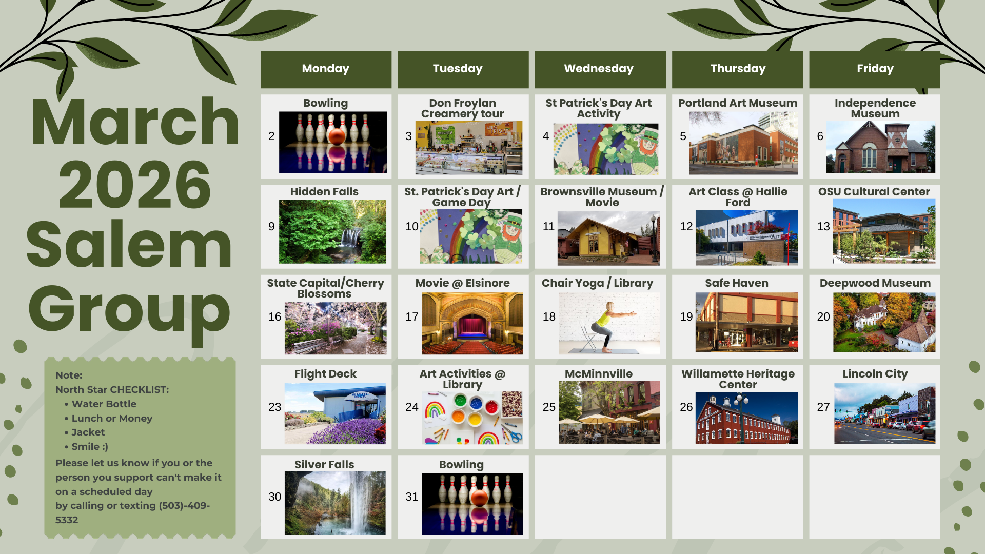 A pink calendar for February 2026, Salem Group, with daily photo inserts, notes section, and Valentine's Day hearts.