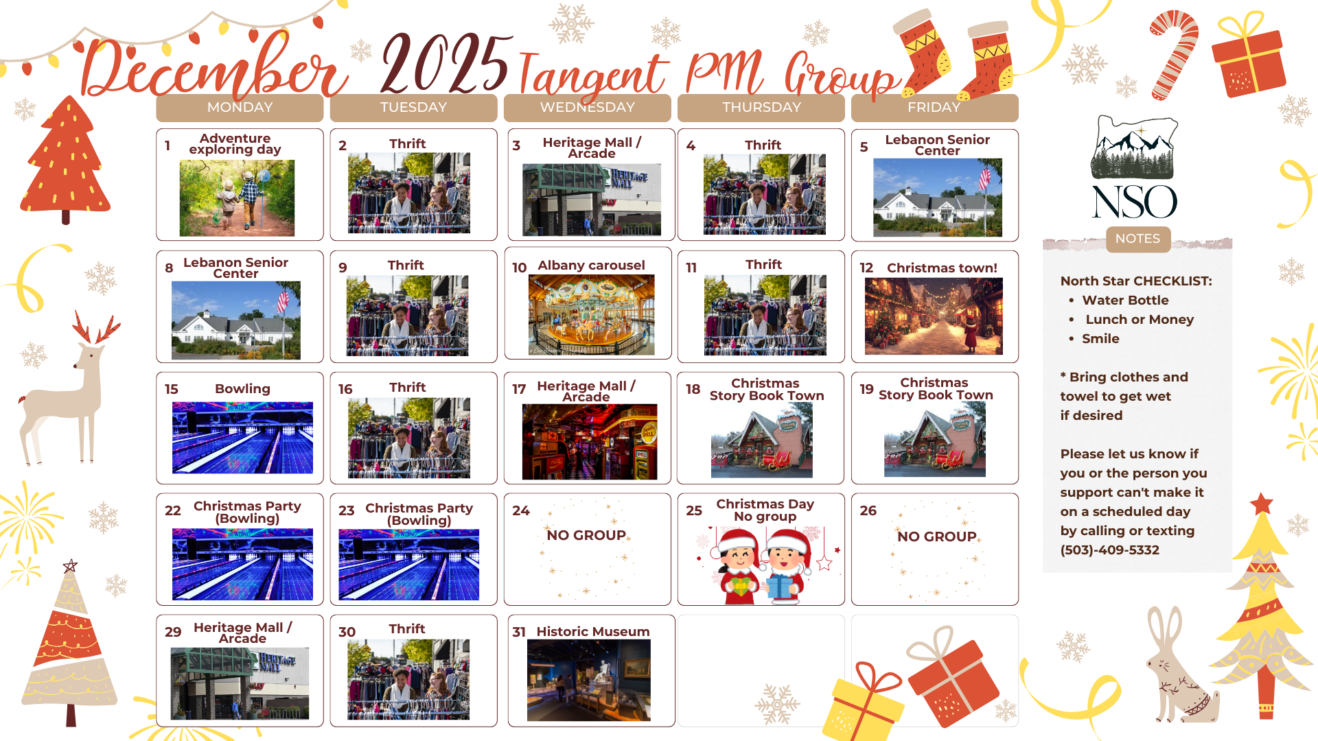 Poster with photos from 