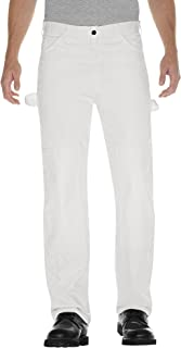 Man wearing white painter's pants