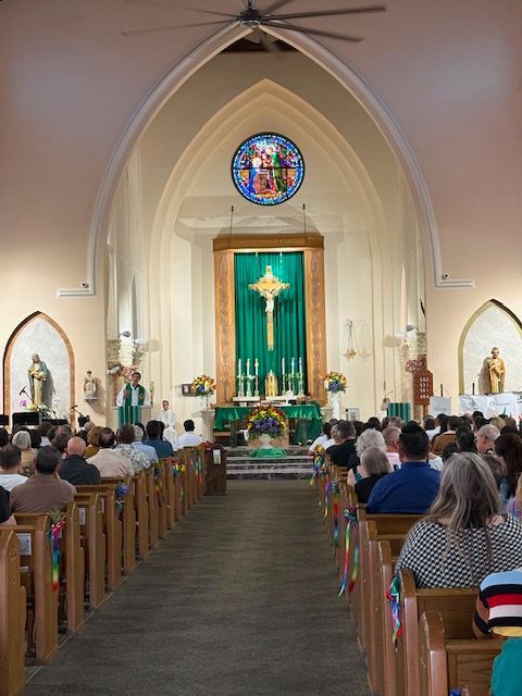Watch the video of the mass.
https://youtu.be/UMlT-eJjZWI