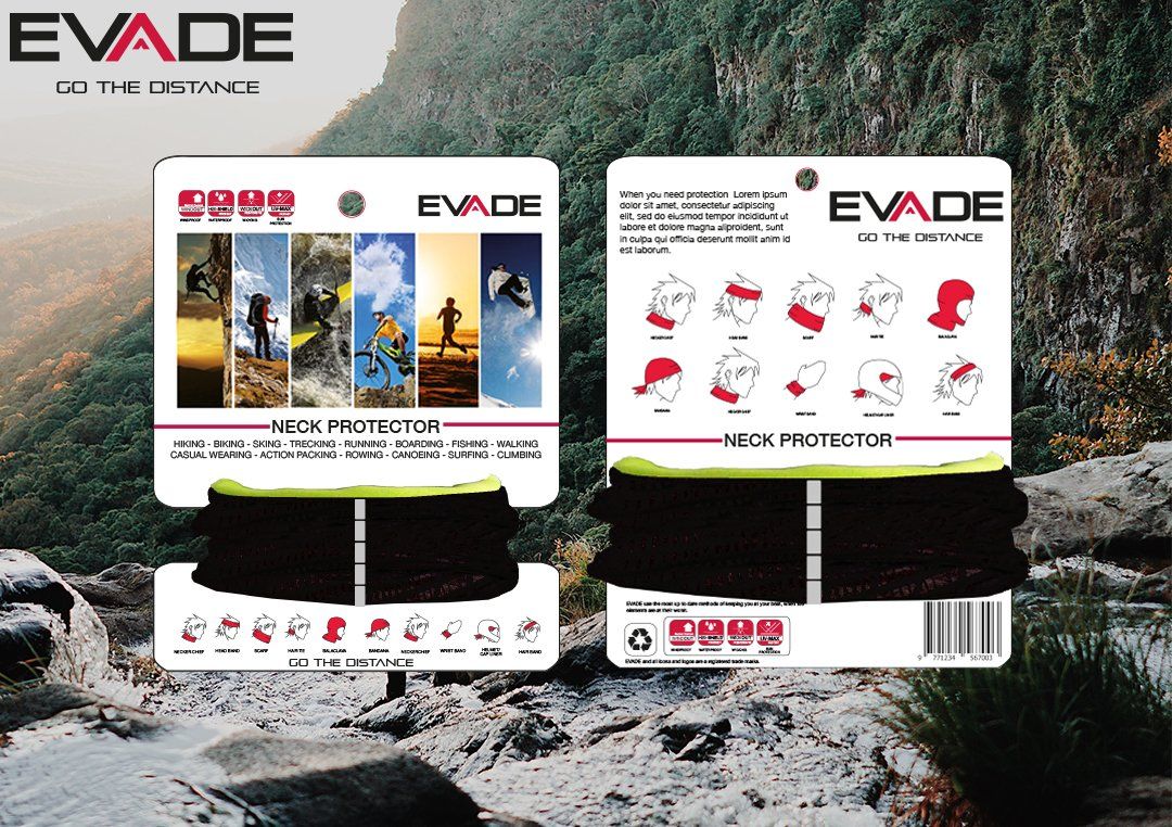 Evade Neck Protector, designed by The Mini Media Company