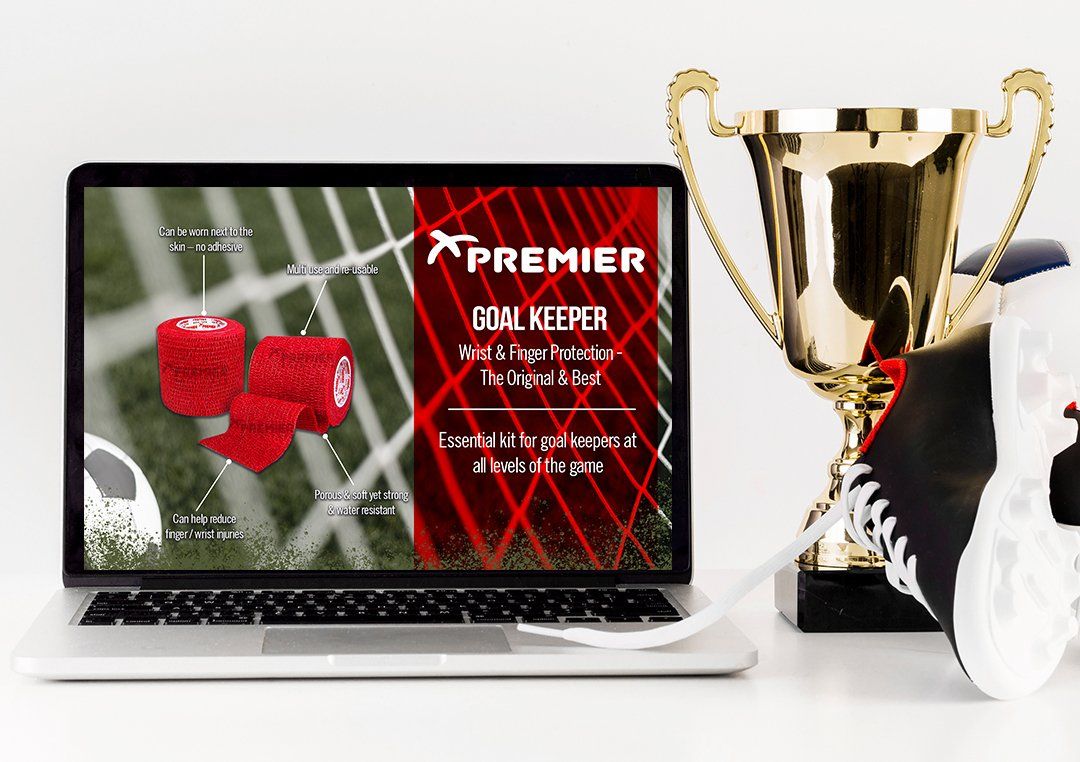 Premier Goal Keeper Tape - Artwork designed by The MIni Media Company