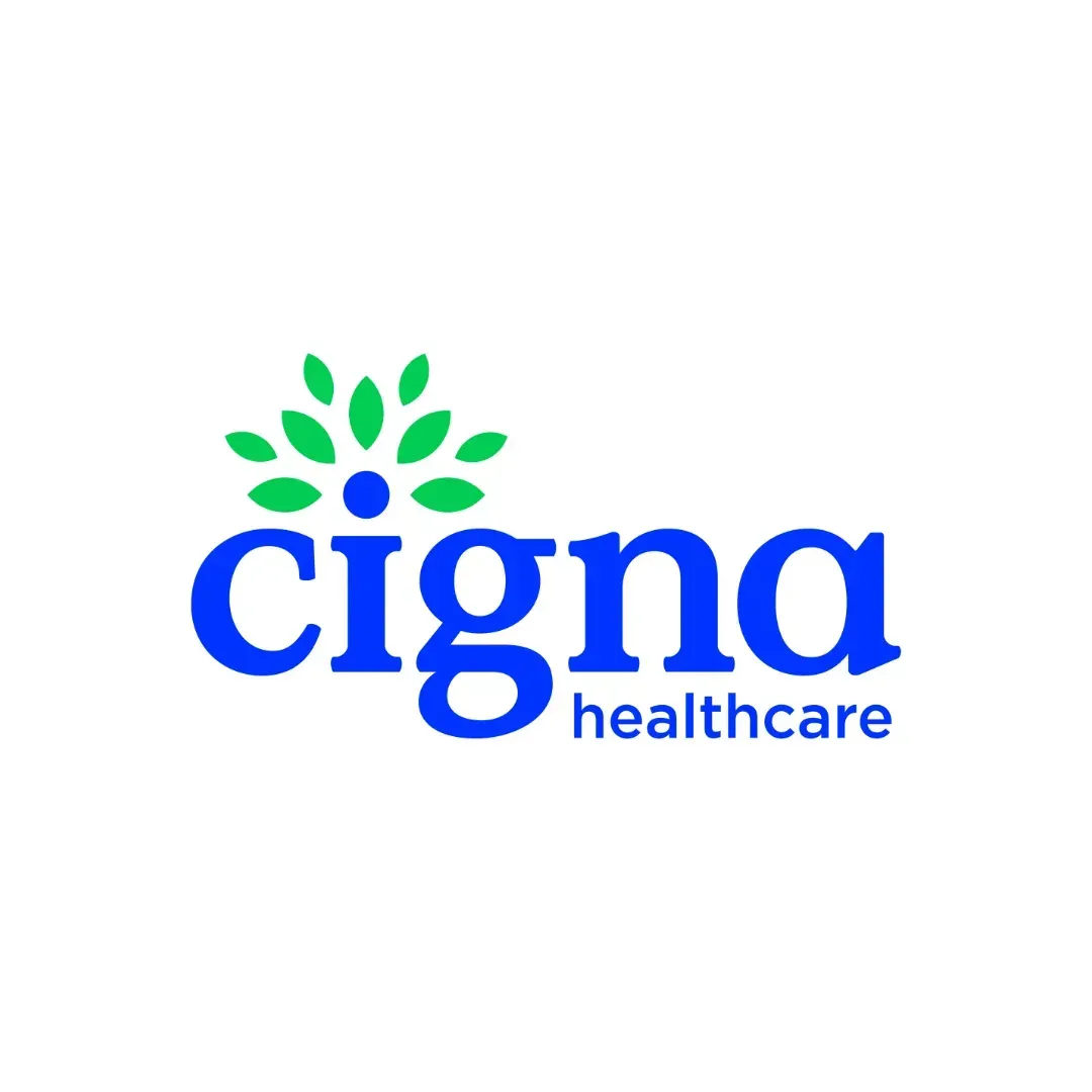 A blue and green logo for cigna healthcare