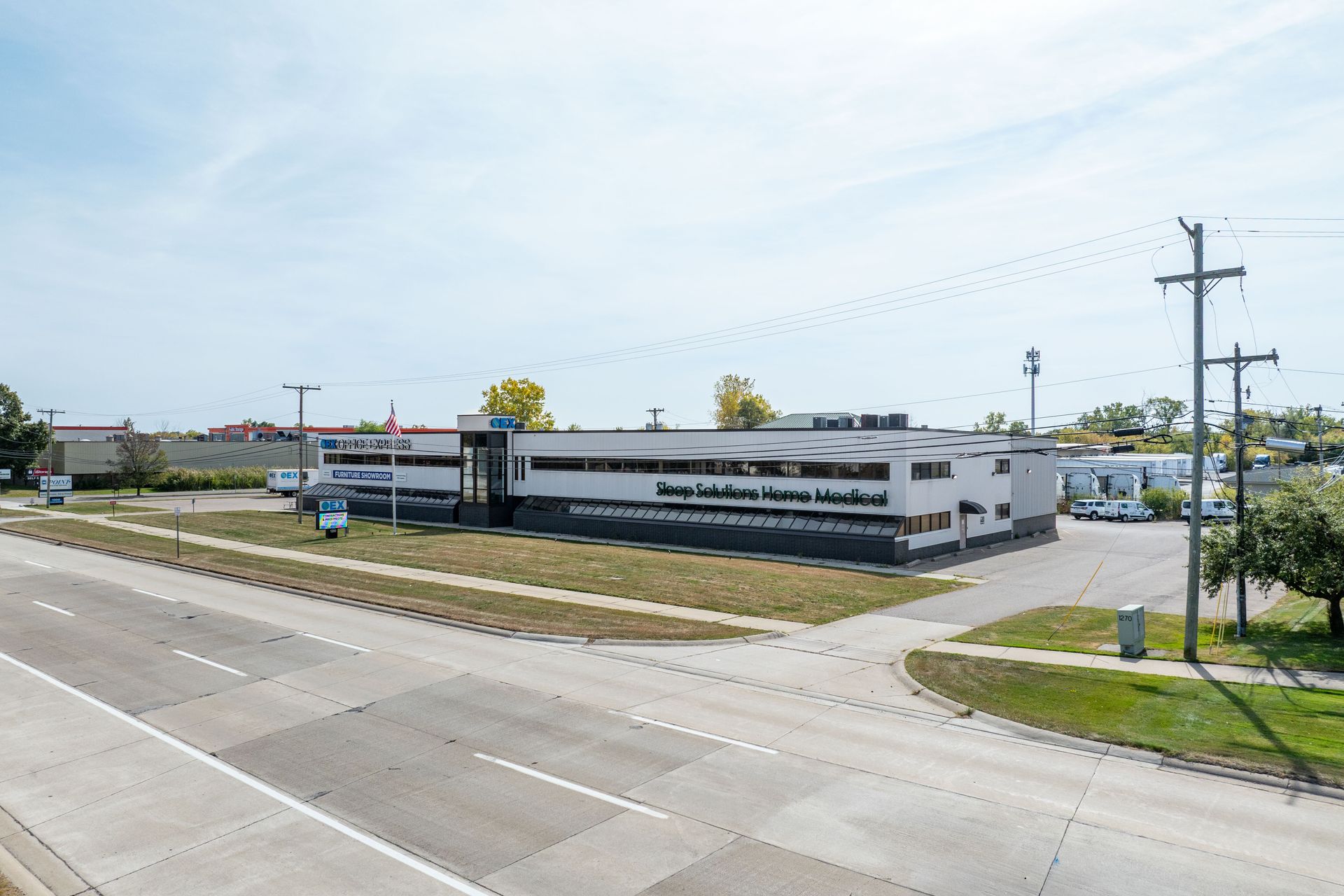 White and gray building with 