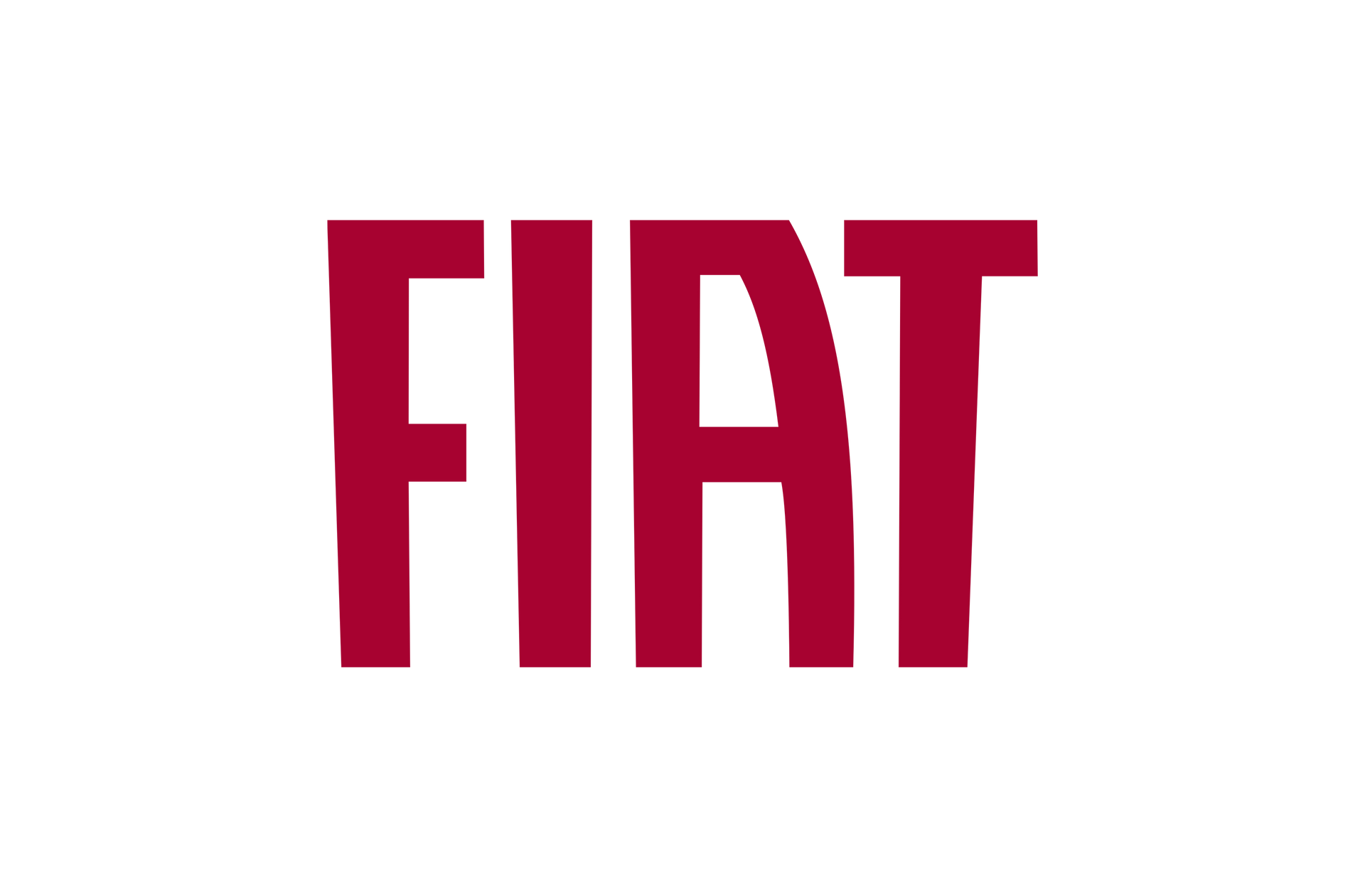 il logo della fiat è rosso e bianco su sfondo bianco .