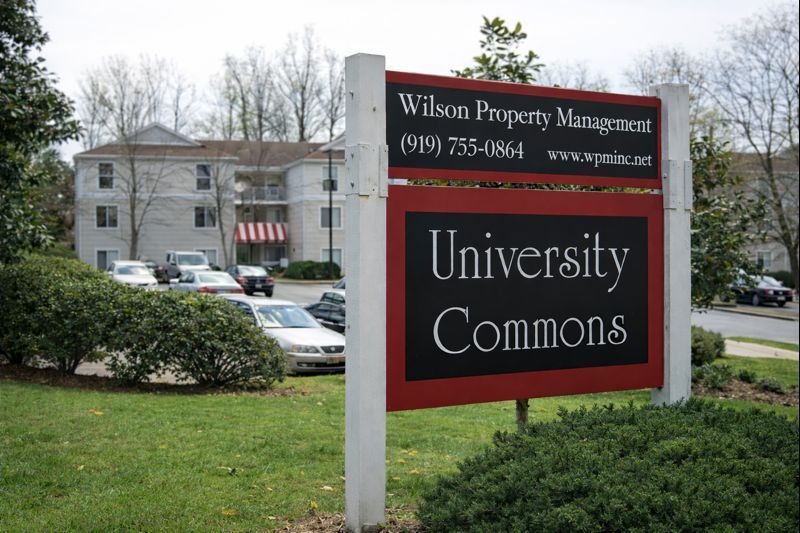A red and white sign reading 
