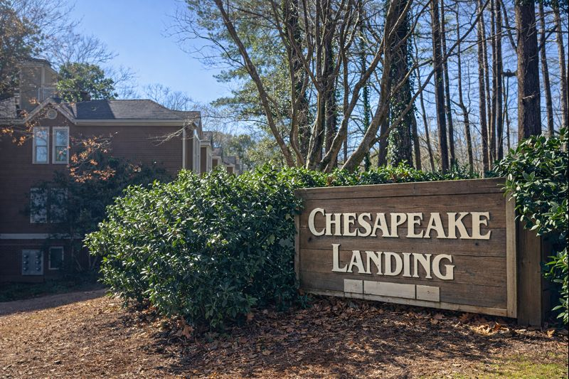 A wooden sign reading 