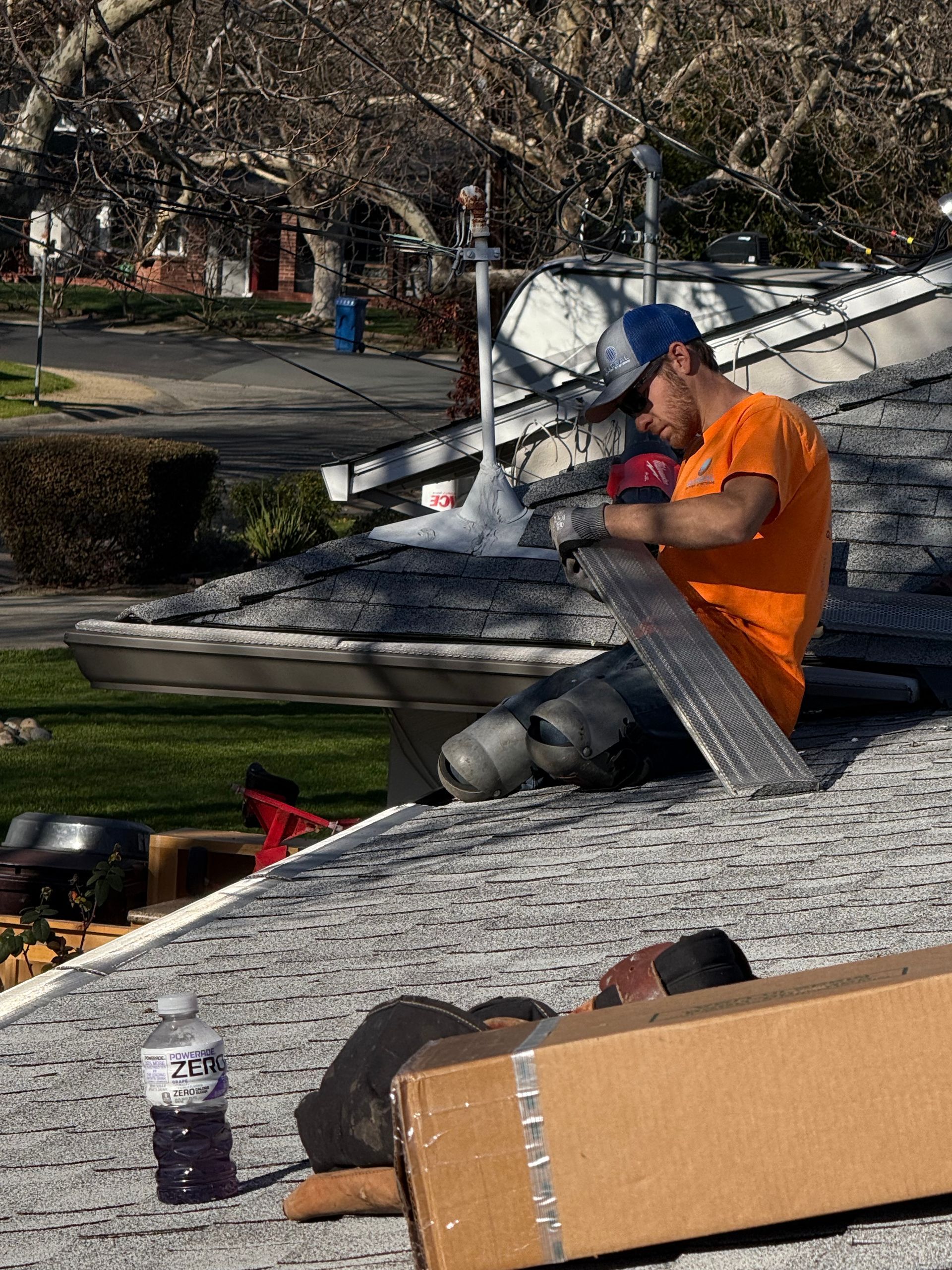 shingle roof gutter installation