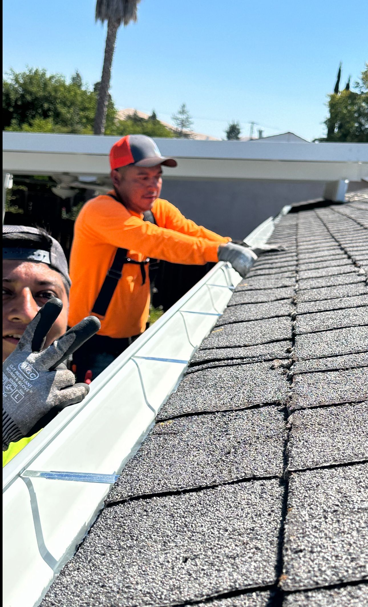 shingle roof gutters