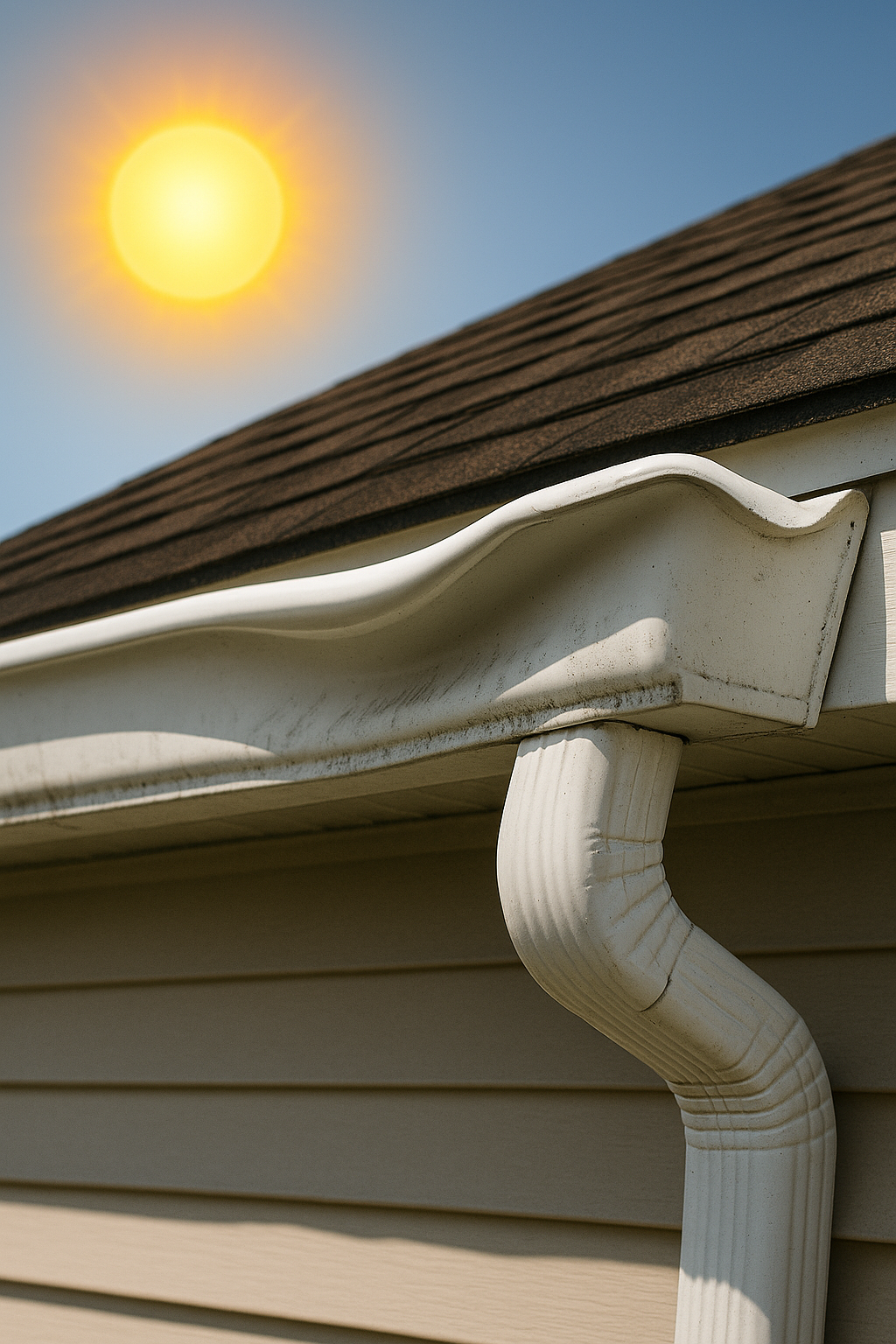 warped vinyl gutter,warped gutter