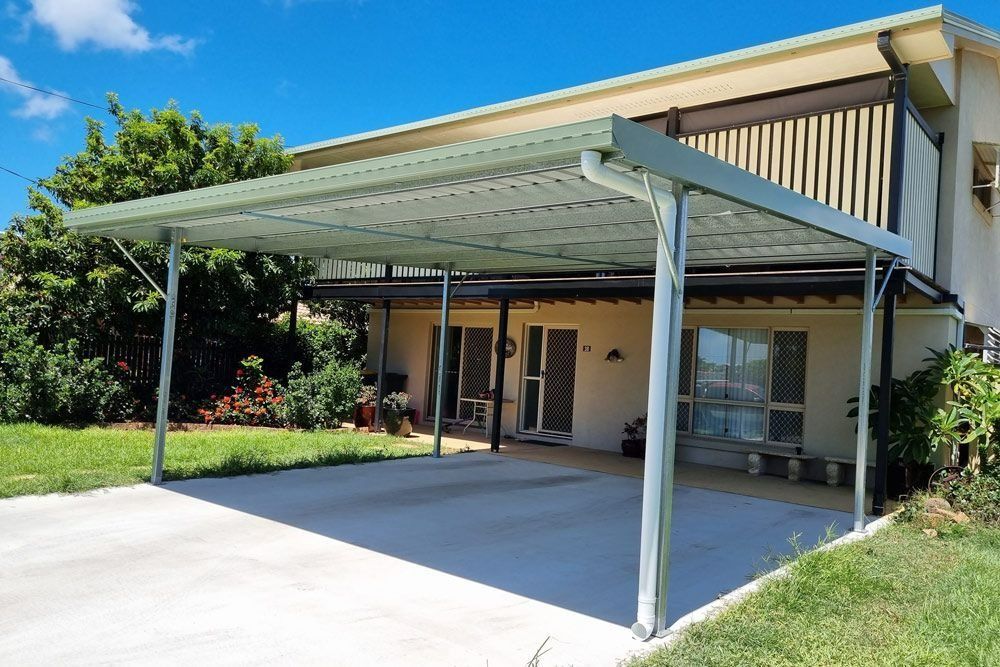 A House with A Carport in Front of It — All Steel Homes in Branyan, QLD