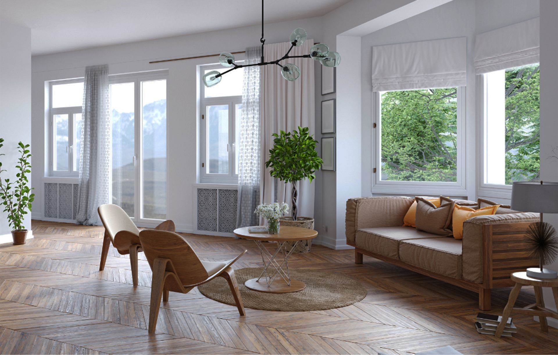 clutter free living room