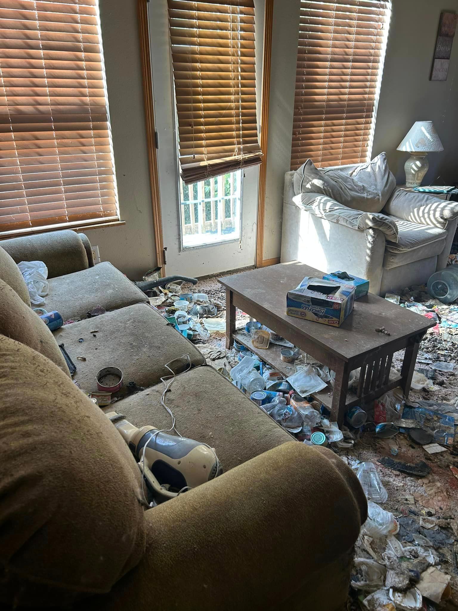 Kitchen full of clutter.