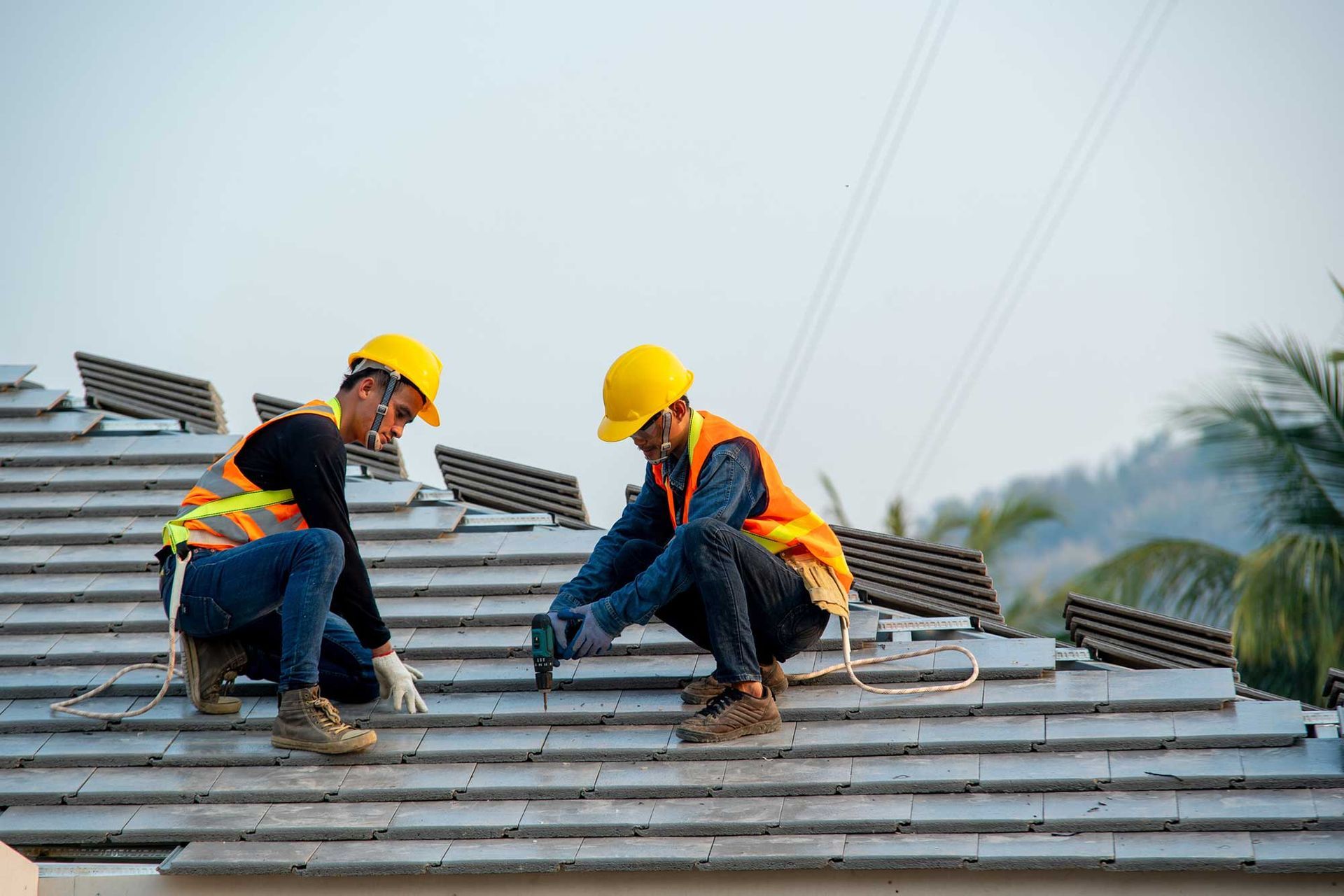Workers Installing New Roof — Medford, OR — On the Top Roofing Services LLC