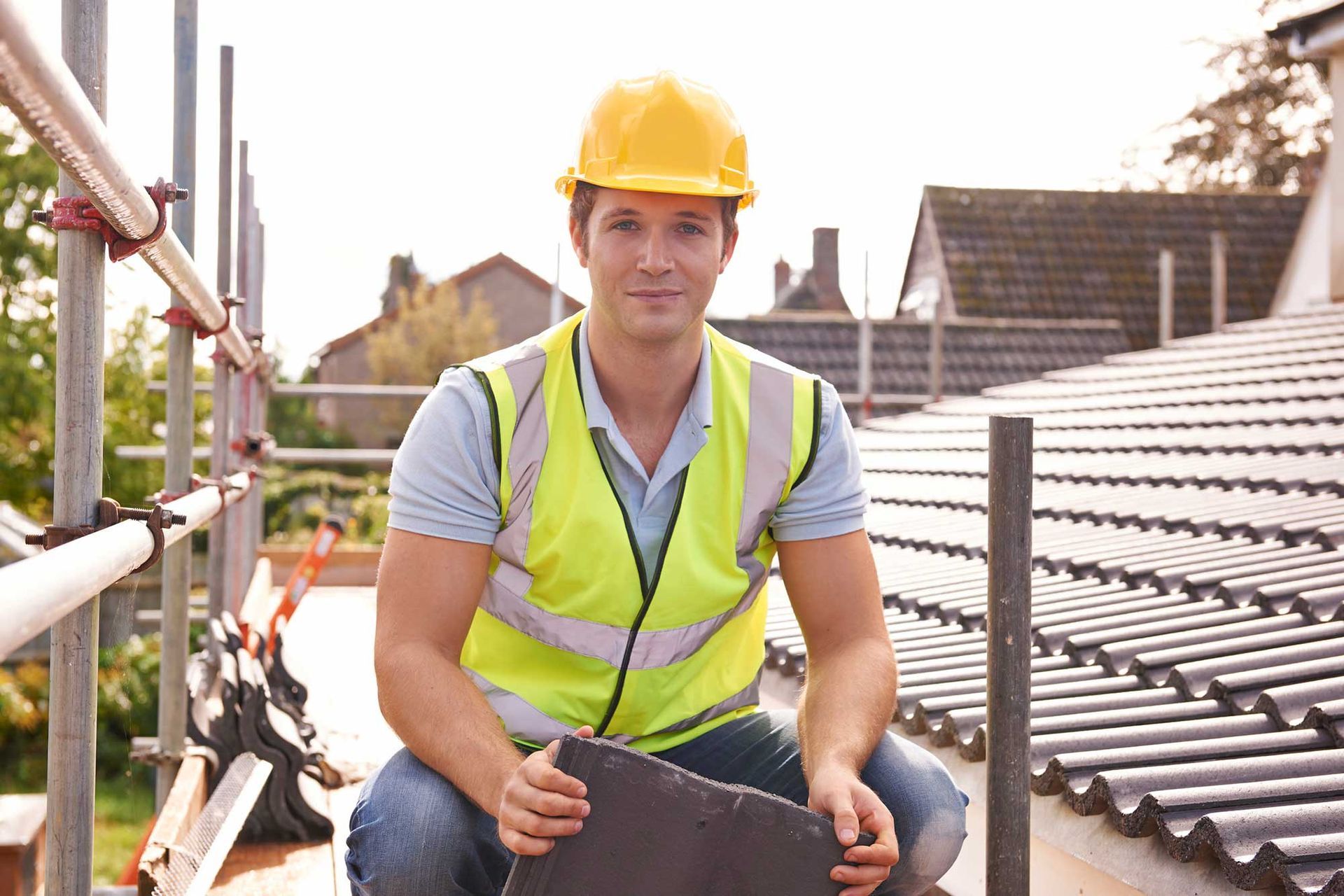 Roofer on a Roof — Medford, OR — On the Top Roofing Services LLC