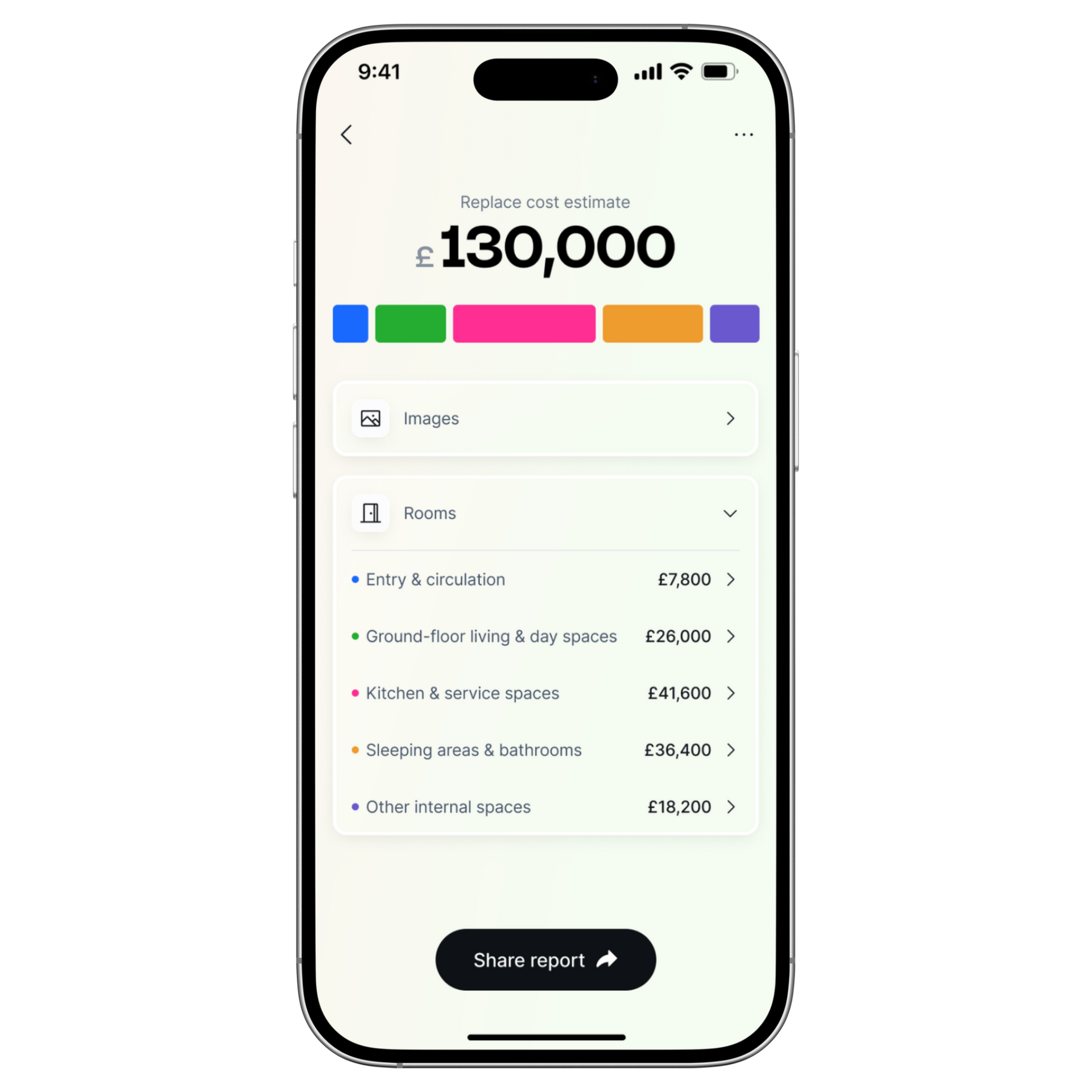 Smartphone screen showing an app interface. Options for adding images from camera, gallery, file, and URL.