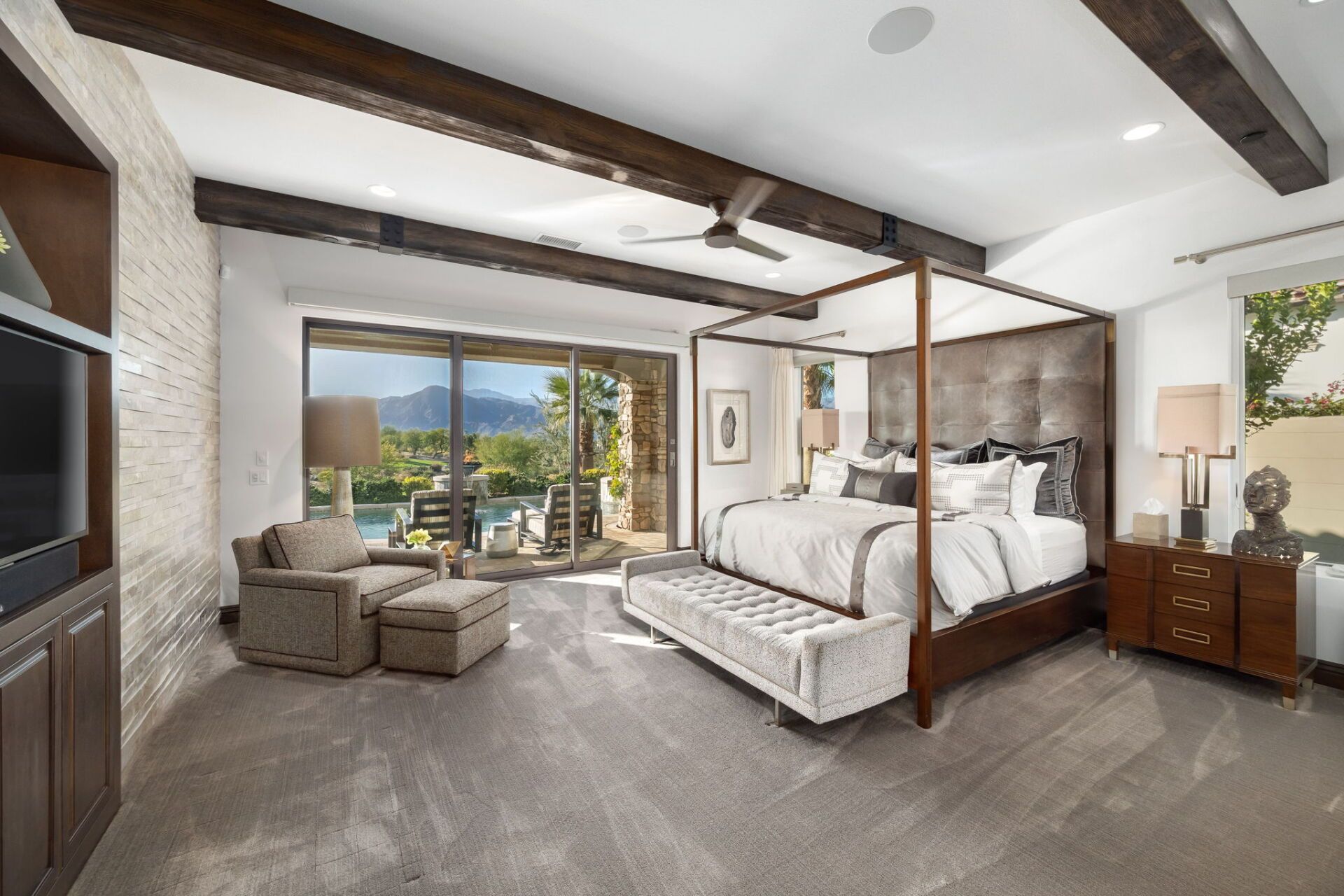 Master Bedroom Suite with view to patio