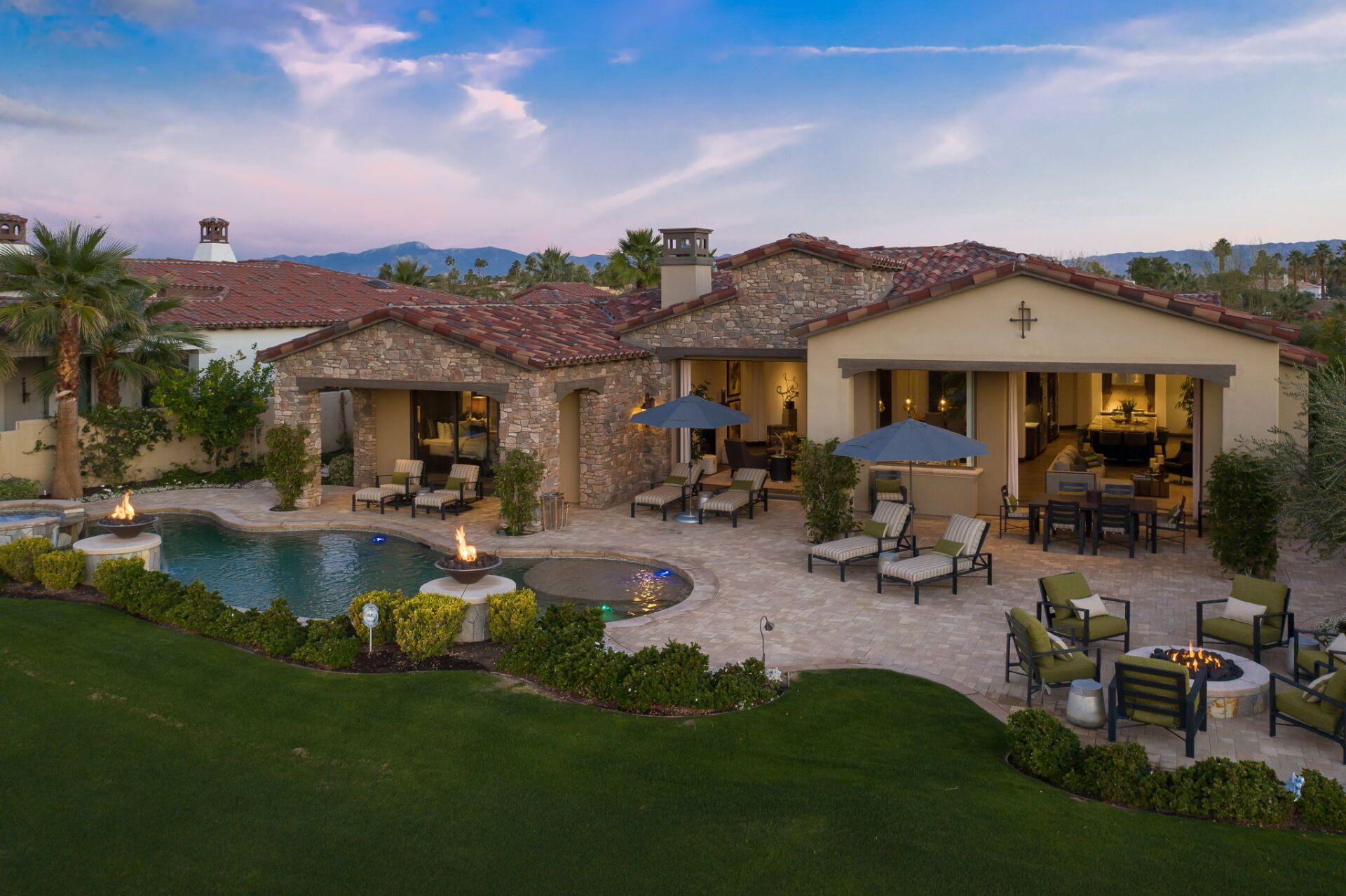 View from golf course to house