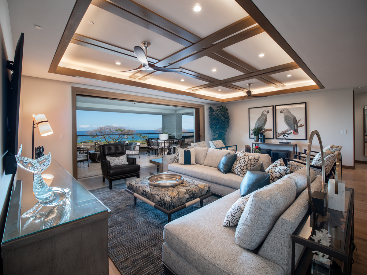 Kula Villas 1D | Living room Ocean View