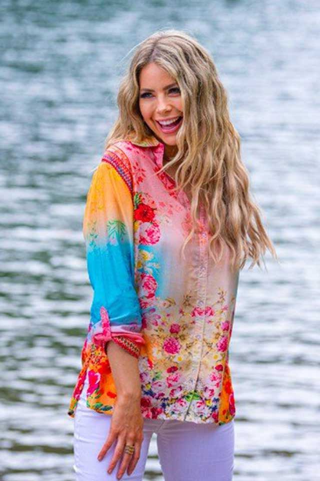 Young Beautiful Smiling Blond Female in Trendy Summer Clothes — Women’s Boutique Mid North Coast
