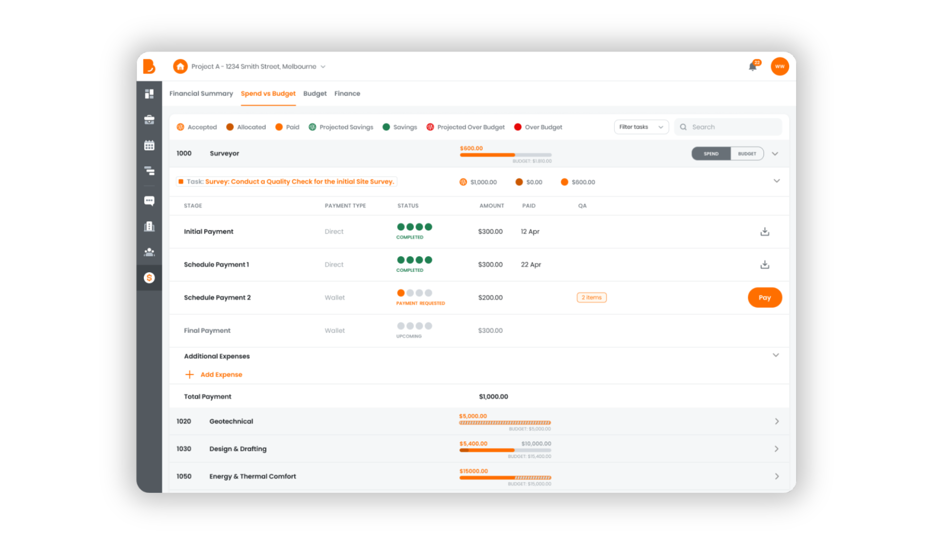 Using your Spend vs Budget Tracker | Build Buddy