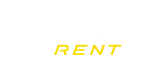 The word rent is written in yellow on a white background.