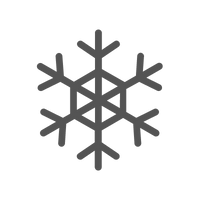 um ícone de floco de neve em um fundo branco.