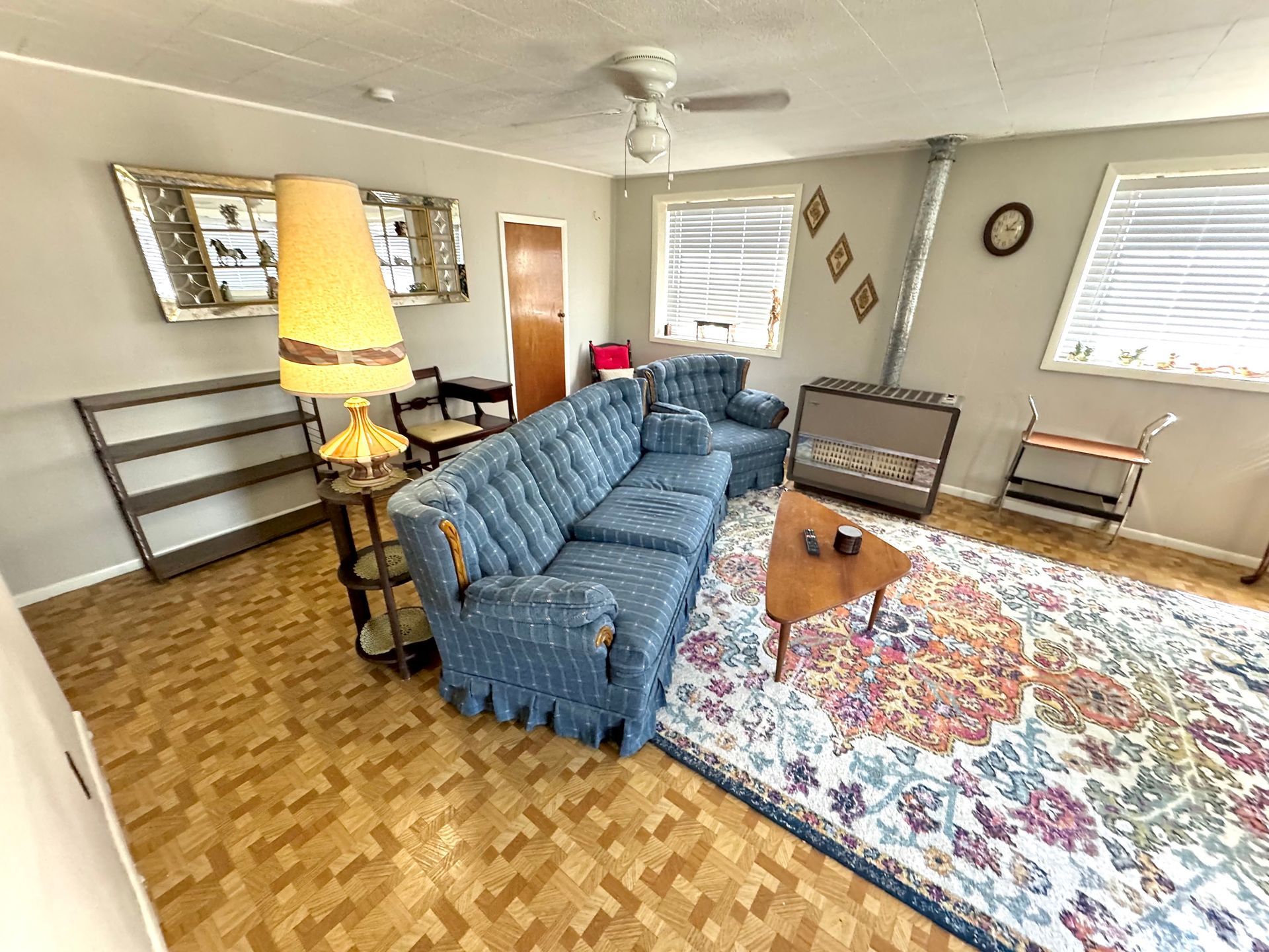 Comfortable seating area with couch and decor at Stucco Casa
