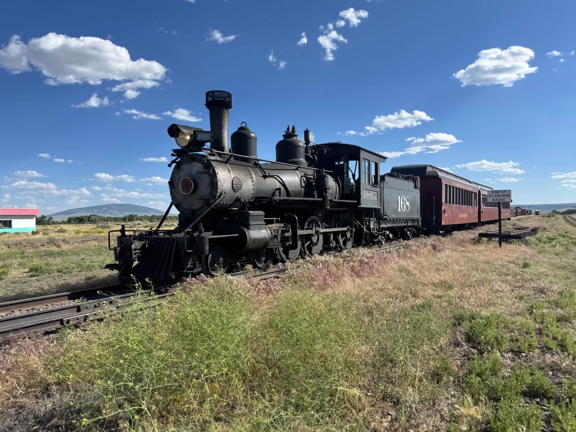 Cumbres and Toltec Scenic Railroad steam train near Antonito Colorado