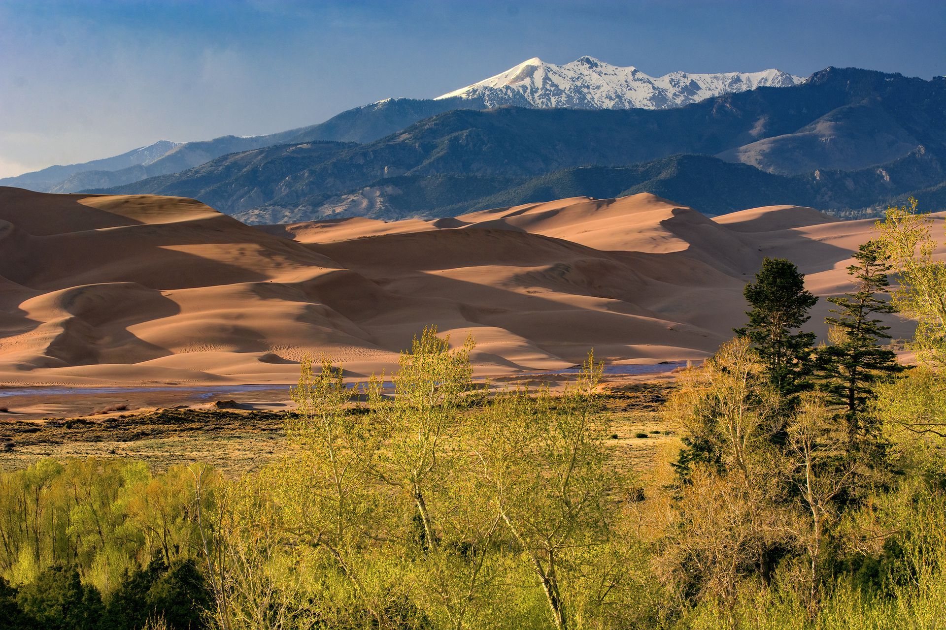 Great Sand Dunes National Park with Sangre de Cristo Mountains Colorado