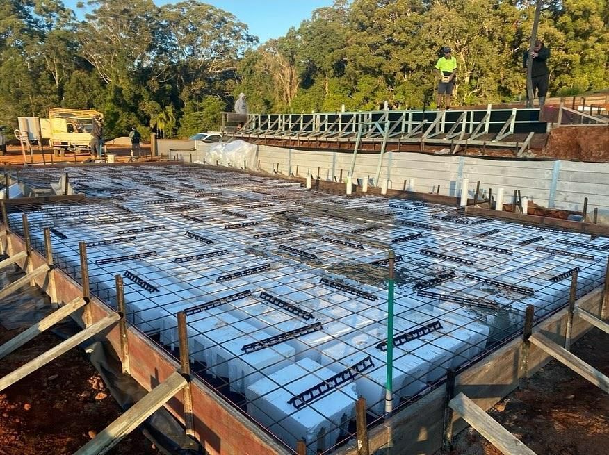 Large Concrete Slab is Being Built on a Construction Site — Construction 33 Concreting in Moreton Bay, QLD