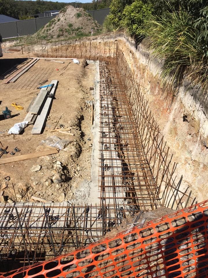 Large Concrete Wall is Being Built in a Dirt Field — Construction 33 in Maroochydore, QLD
