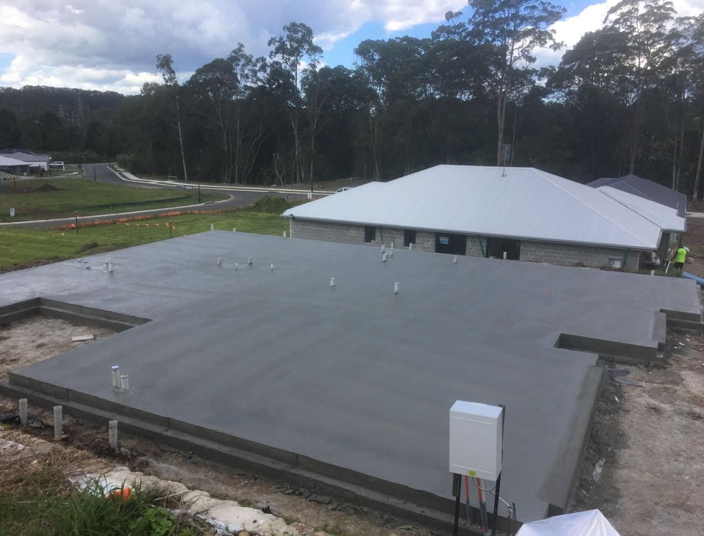 Concrete Floor is Being Built in Front of a House — Construction 33 in Maroochydore, QLD