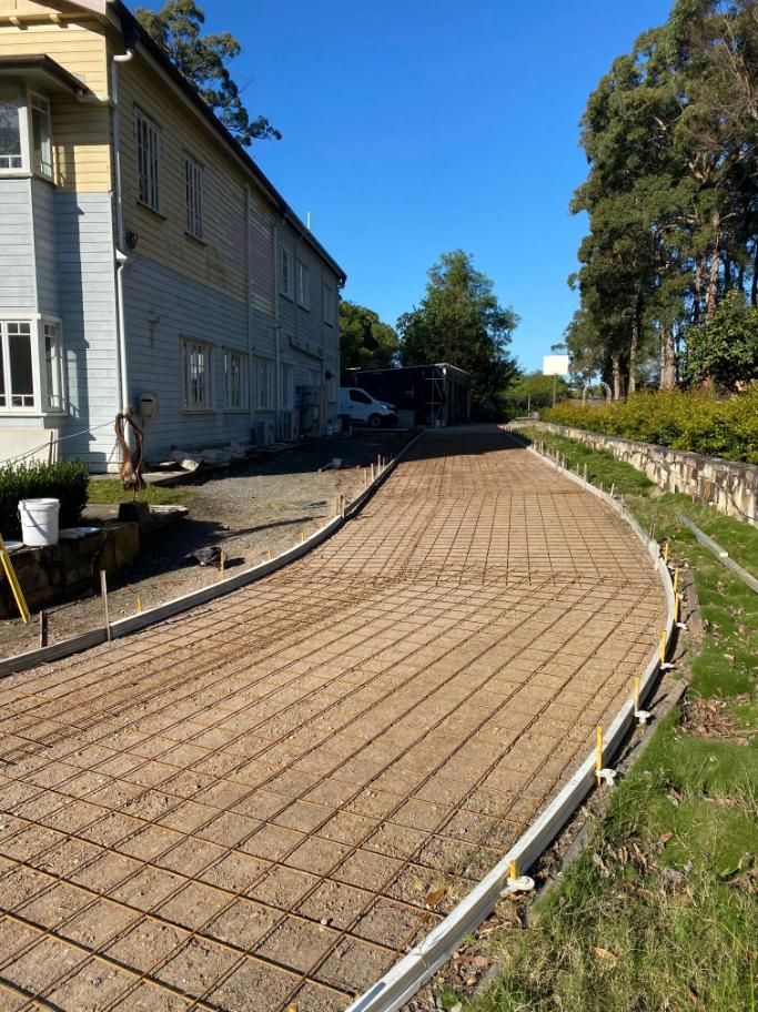 Concrete Driveway is Being Built in Front of a House — Construction 33 in Maroochydore, QLD