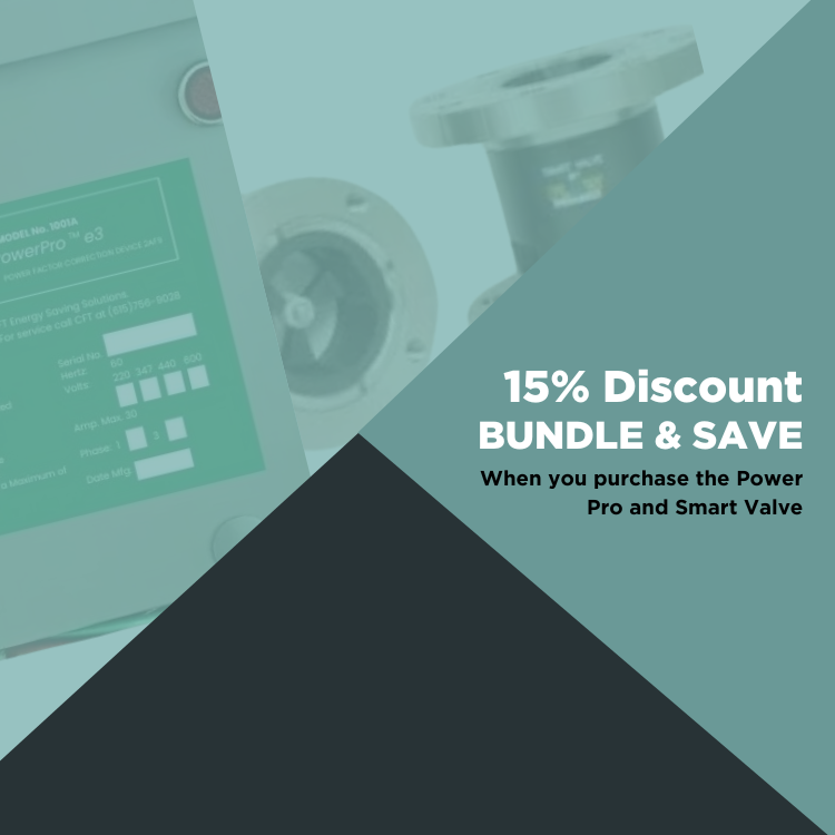 An advertisement for a 15 % discount bundle and save when you purchase the power pro and smart valve