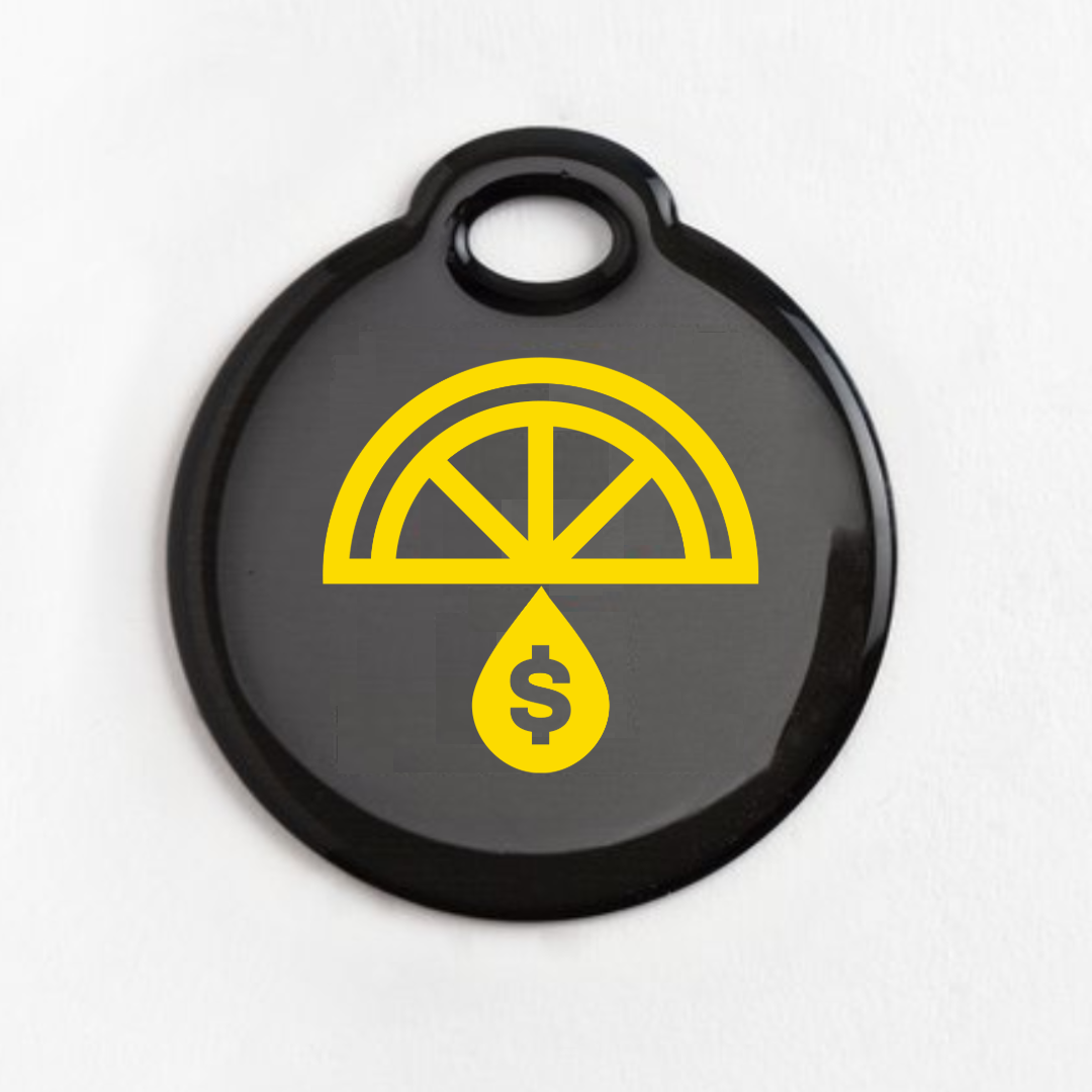 Circle Luggage Tag with Lost & Found Service Lemonade Maker