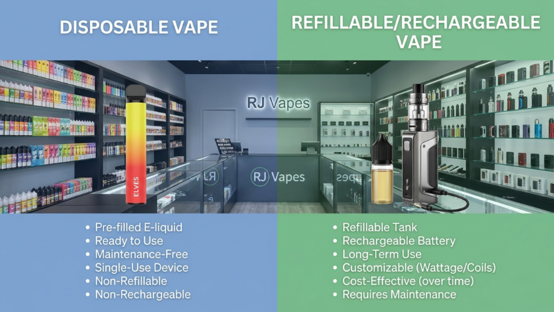 Disposable vape and refillable pod system comparison